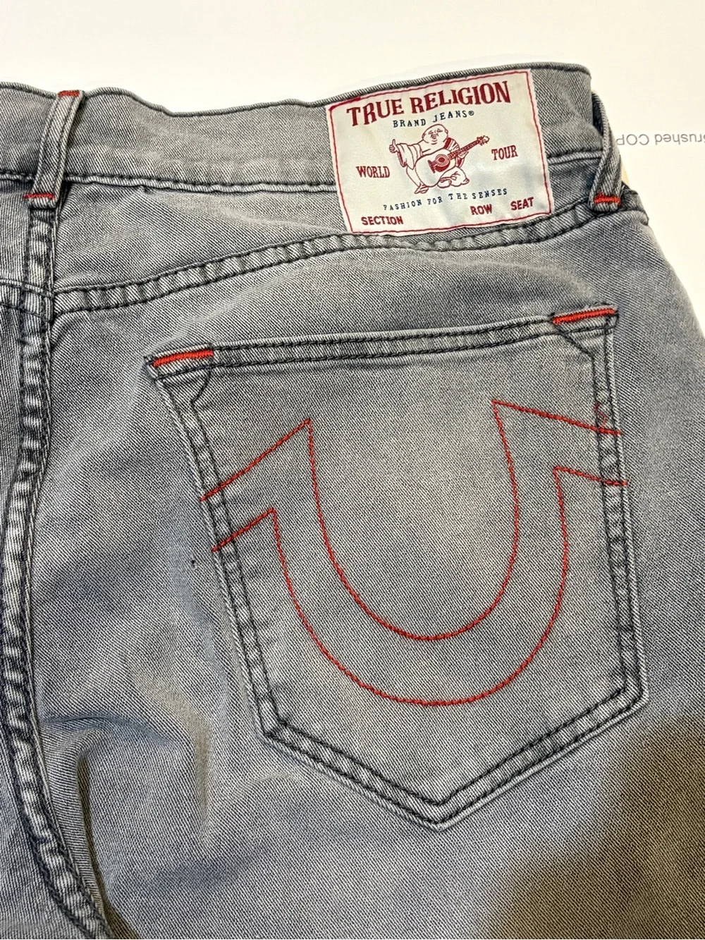 True Religion Ricky Relaxed Straight Jeans Men’s 34x34 Gray Silver Wash NWT
